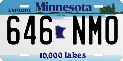 MN license plate 646NMO