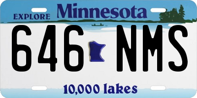 MN license plate 646NMS