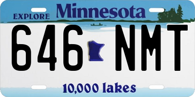 MN license plate 646NMT