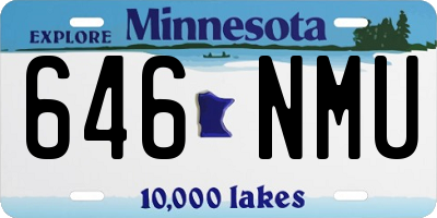 MN license plate 646NMU