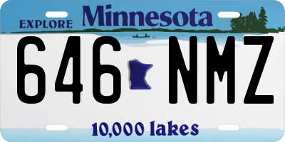 MN license plate 646NMZ