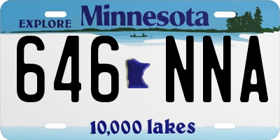 MN license plate 646NNA