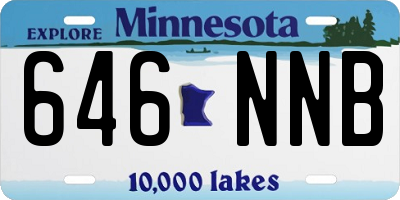 MN license plate 646NNB