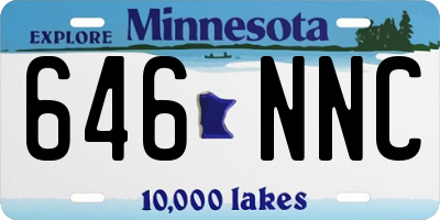 MN license plate 646NNC