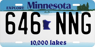 MN license plate 646NNG