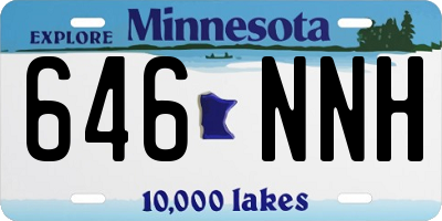 MN license plate 646NNH