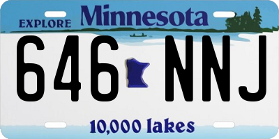 MN license plate 646NNJ