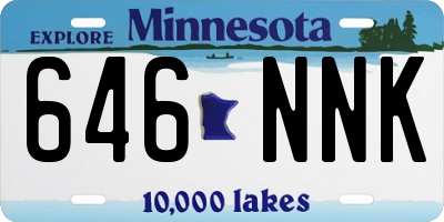 MN license plate 646NNK