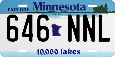 MN license plate 646NNL