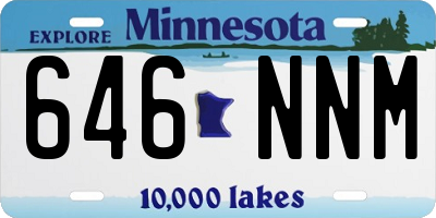 MN license plate 646NNM