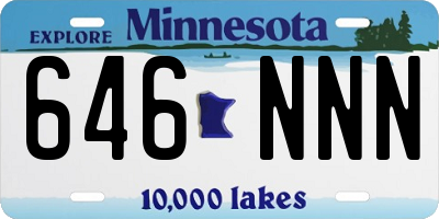 MN license plate 646NNN