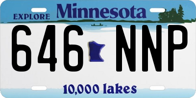 MN license plate 646NNP