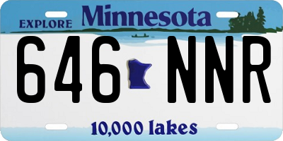 MN license plate 646NNR