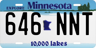 MN license plate 646NNT
