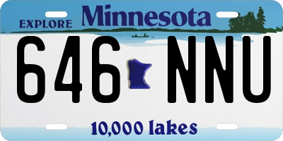 MN license plate 646NNU