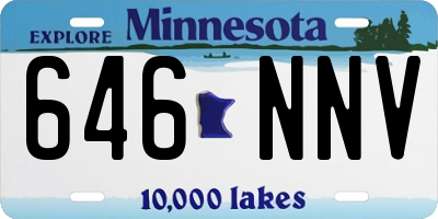 MN license plate 646NNV