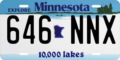 MN license plate 646NNX