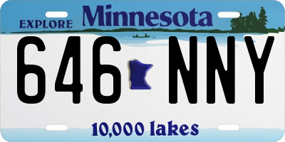 MN license plate 646NNY