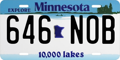MN license plate 646NOB