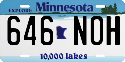 MN license plate 646NOH