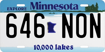 MN license plate 646NON