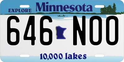 MN license plate 646NOO
