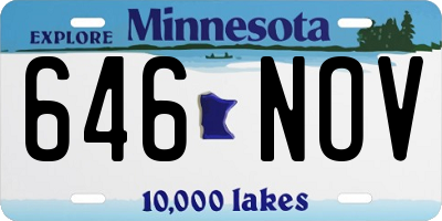 MN license plate 646NOV