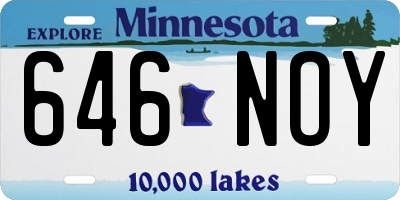 MN license plate 646NOY