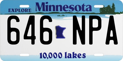 MN license plate 646NPA