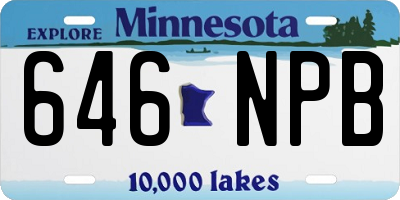 MN license plate 646NPB