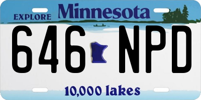 MN license plate 646NPD