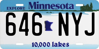 MN license plate 646NYJ