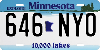 MN license plate 646NYO