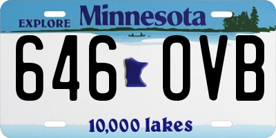 MN license plate 646OVB