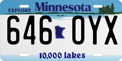 MN license plate 646OYX