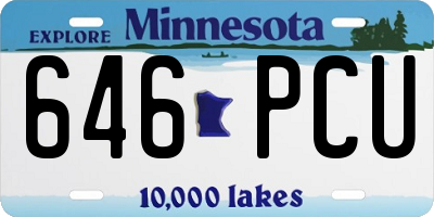MN license plate 646PCU