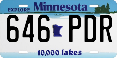 MN license plate 646PDR