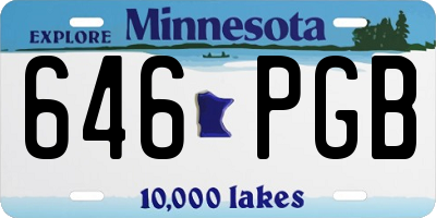 MN license plate 646PGB