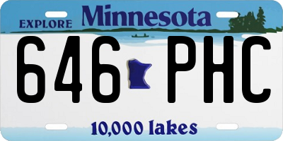 MN license plate 646PHC