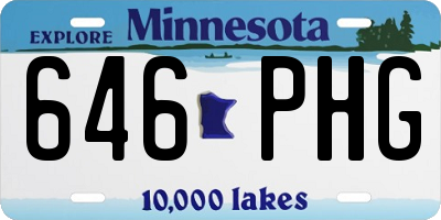 MN license plate 646PHG