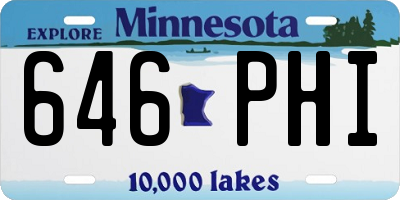 MN license plate 646PHI