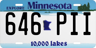 MN license plate 646PII