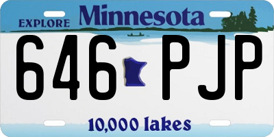 MN license plate 646PJP