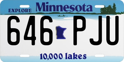 MN license plate 646PJU