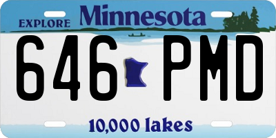 MN license plate 646PMD