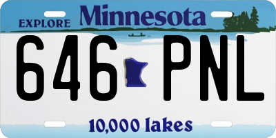 MN license plate 646PNL
