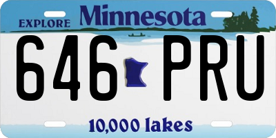 MN license plate 646PRU