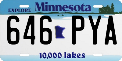 MN license plate 646PYA