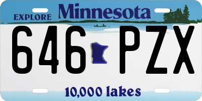 MN license plate 646PZX
