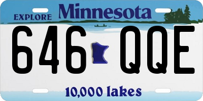 MN license plate 646QQE